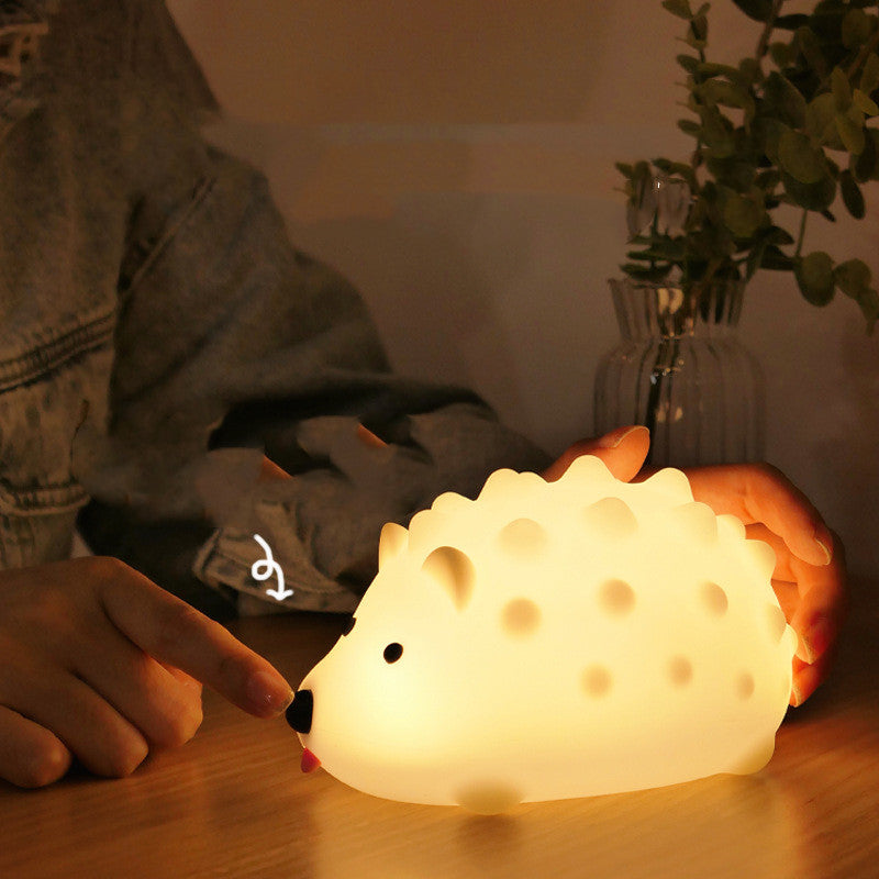 Prickly Hedgehog Patting Light Silicone Light Night Light Cartoon Children Sleeping Breathing Light