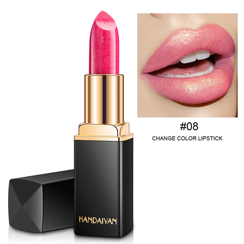 Shiny Metallic Lipstick Pearlescent Color Temperature