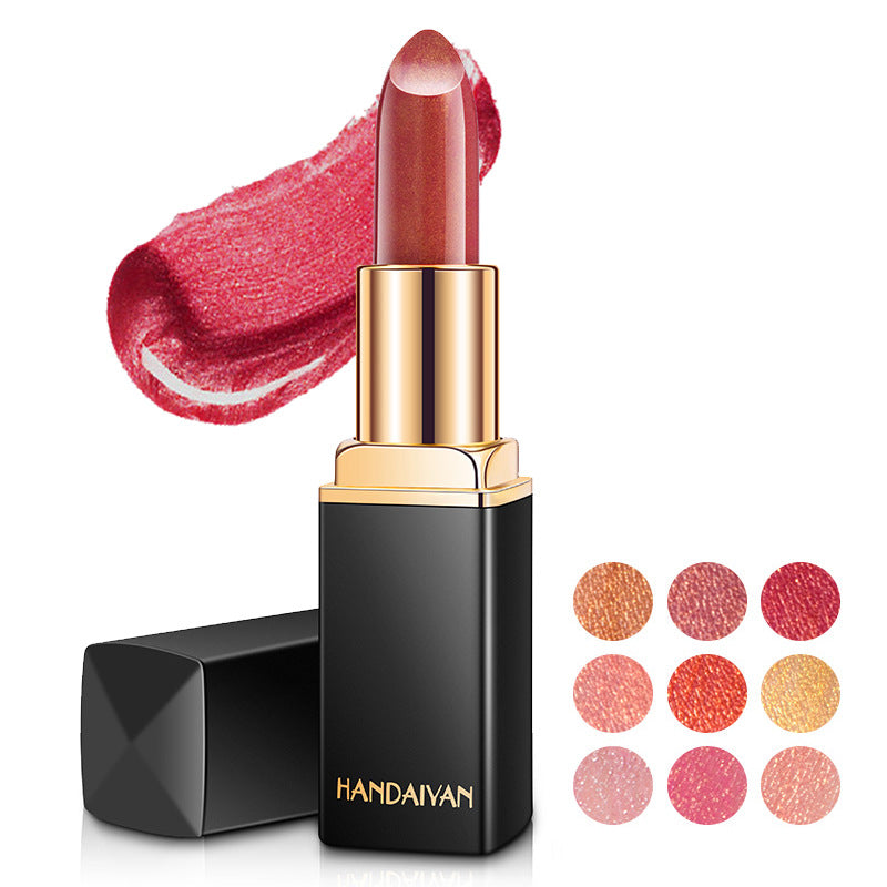 Shiny Metallic Lipstick Pearlescent Color Temperature