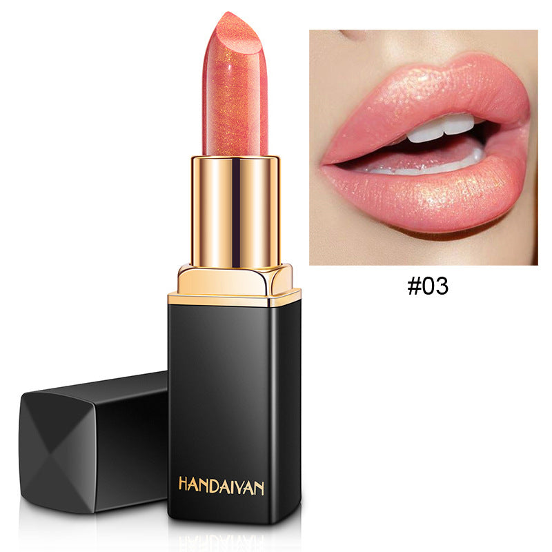 Shiny Metallic Lipstick Pearlescent Color Temperature