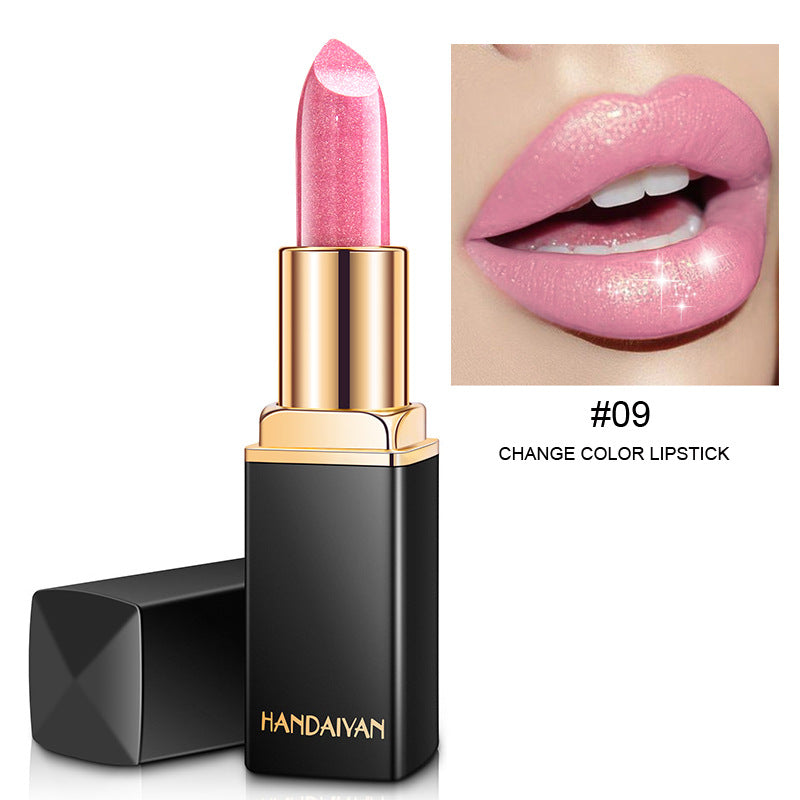 Shiny Metallic Lipstick Pearlescent Color Temperature