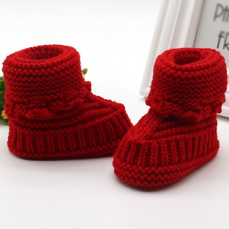 Babies Handmade Knitted Wool Soft Bottom shoes