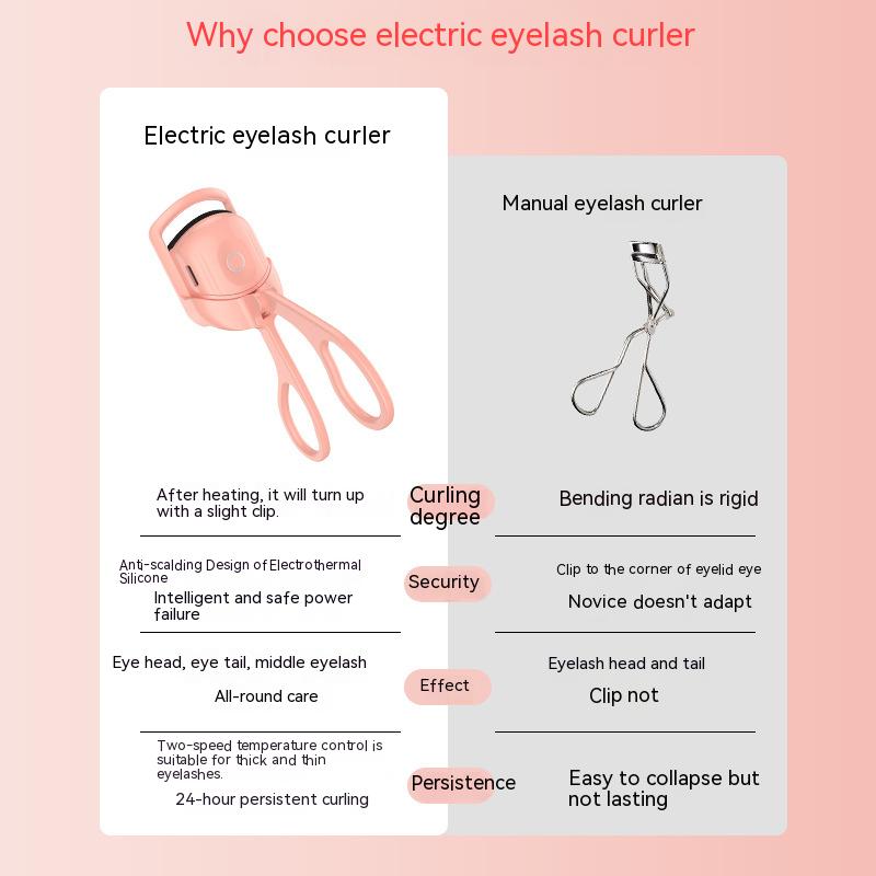 Eyelash Curler Portable Electric Heated Comb Eye