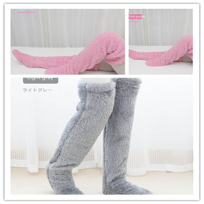 Over Knee High Fuzzy Long Socks Winter Warm