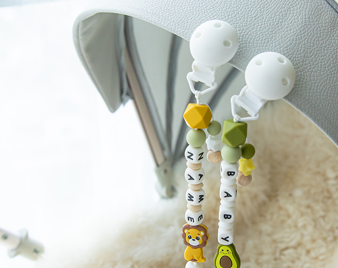 Baby molar teether pacifier chain