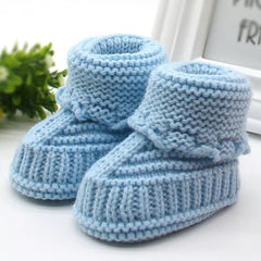 Babies Handmade Knitted Wool Soft Bottom shoes