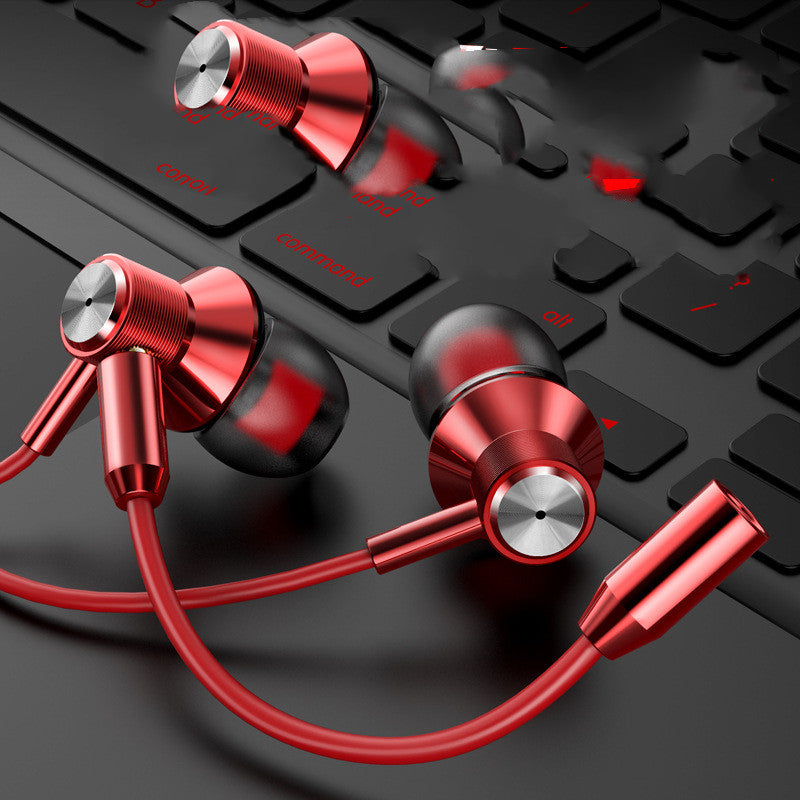 Double Wheat Metal In-Ear Wire Headset