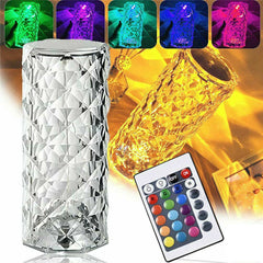 LED Crystal Table Lamp Diamond Rose