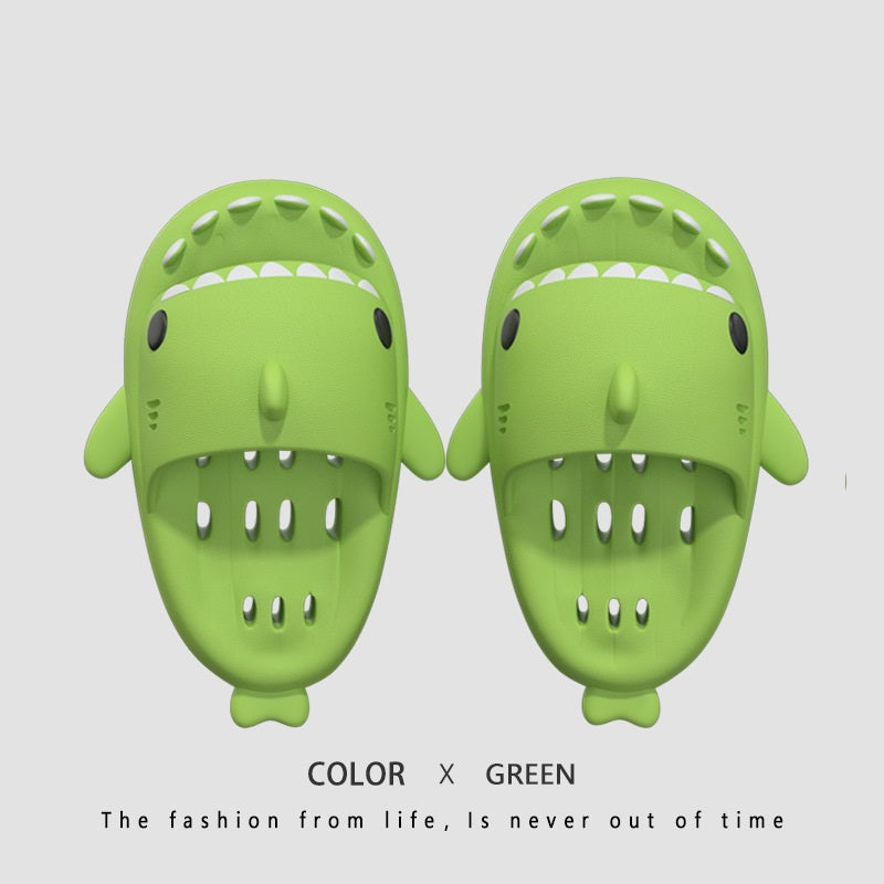 Shark Slippers With Drain Holes Shower Shoes For Women