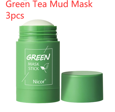 Cleansing Green Tea Mask Clay Stick Oil Control Anti-Acne Skin Care