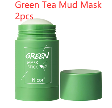 Cleansing Green Tea Mask Clay Stick Oil Control Anti-Acne Skin Care