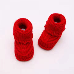 Babies Handmade Knitted Wool Soft Bottom shoes