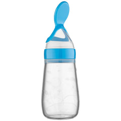 Baby Flat Bottom Silicone Squeeze Rice Cereal Bottle