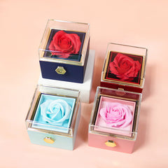 Rotating Soap Flower Rose Gift Box Creative