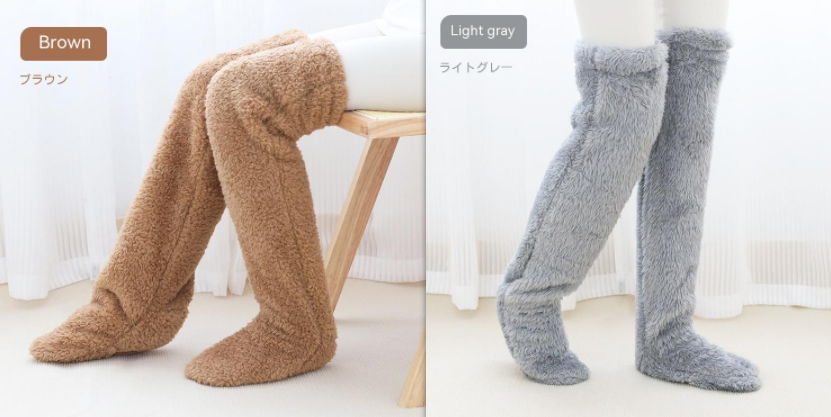 Over Knee High Fuzzy Long Socks Winter Warm