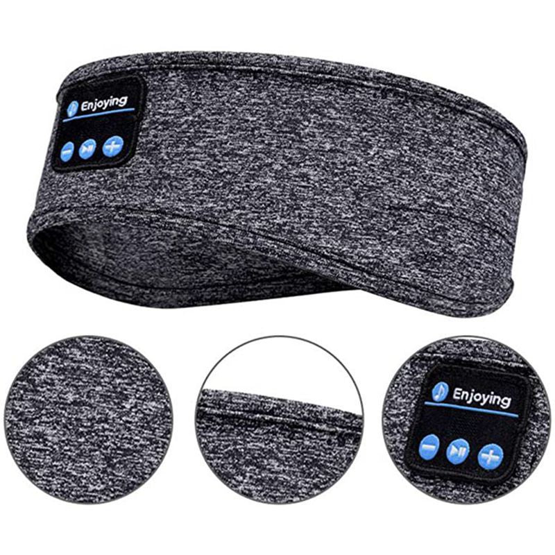 Wireless Bluetooth Sleeping Headphones Headband Thin Soft Elastic Comfortable Music Ear Phones Eye Mask For Side Sleeper Sports