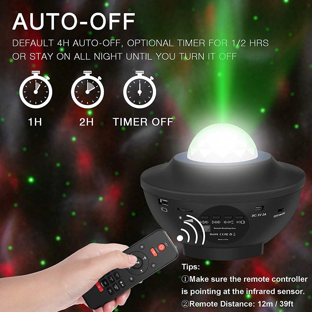 USB LED Star Night Light Music Starry Water