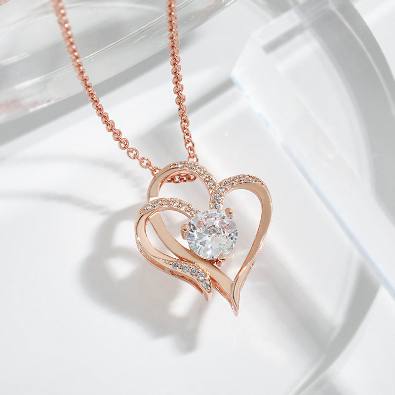 Zircon Double Love Necklace