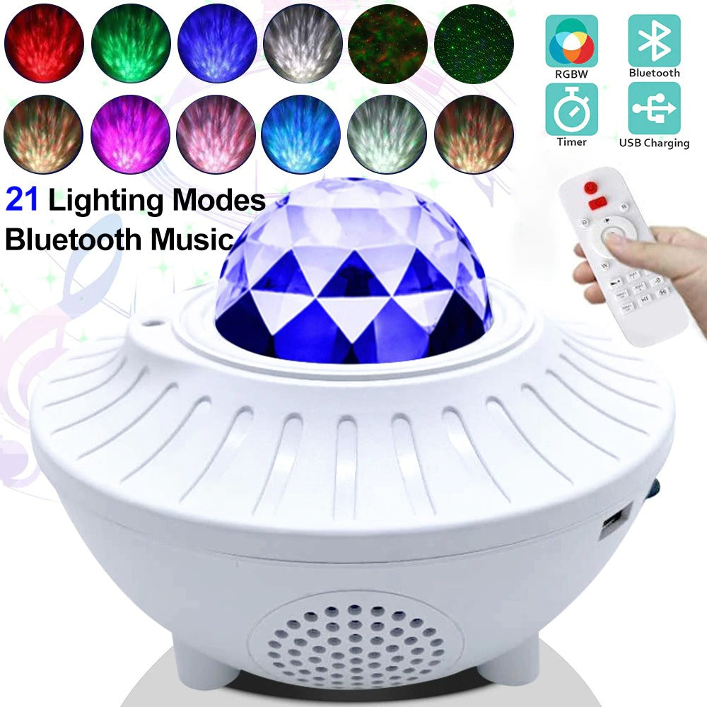 USB LED Star Night Light Music Starry Water