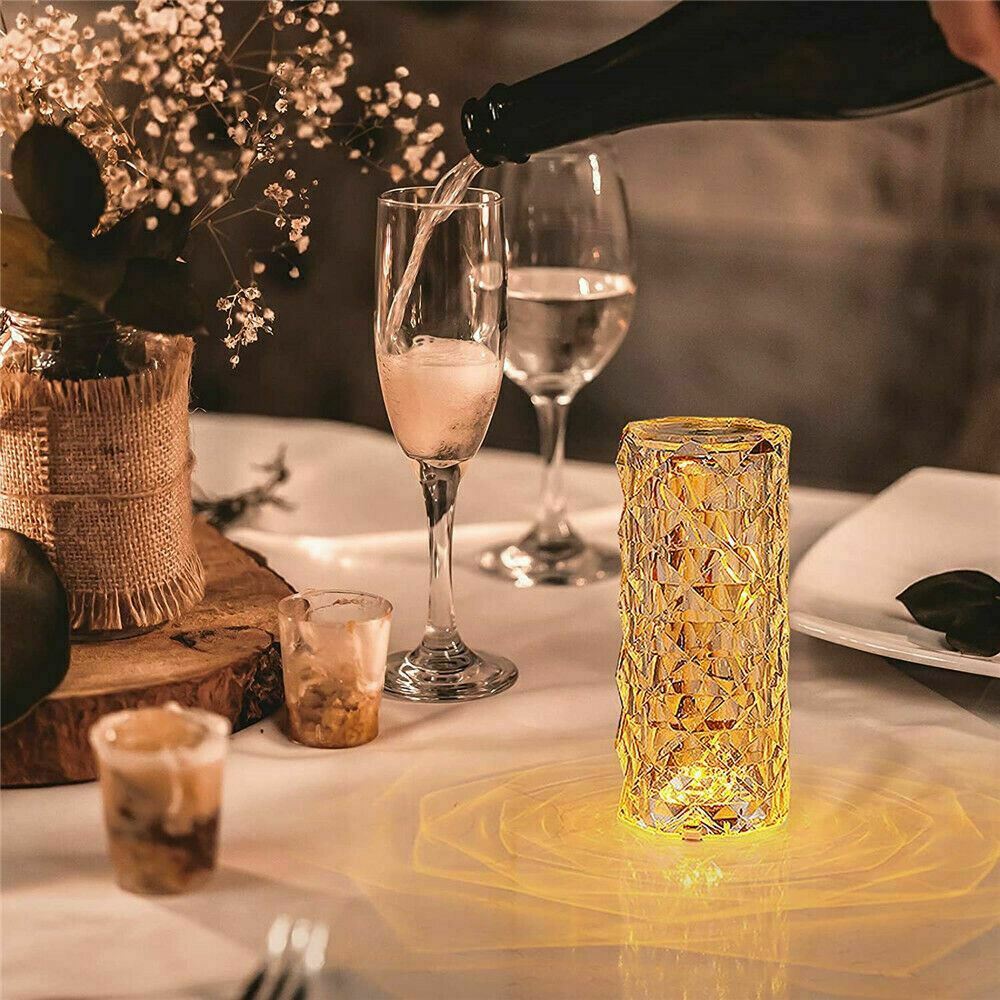 LED Crystal Table Lamp Diamond Rose