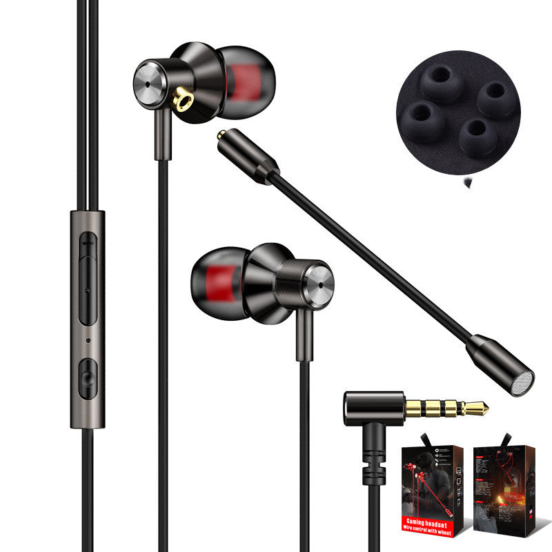 Double Wheat Metal In-Ear Wire Headset