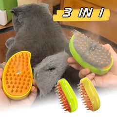 3 In 1 Cat Steam Brush Dogs And Cats Pet