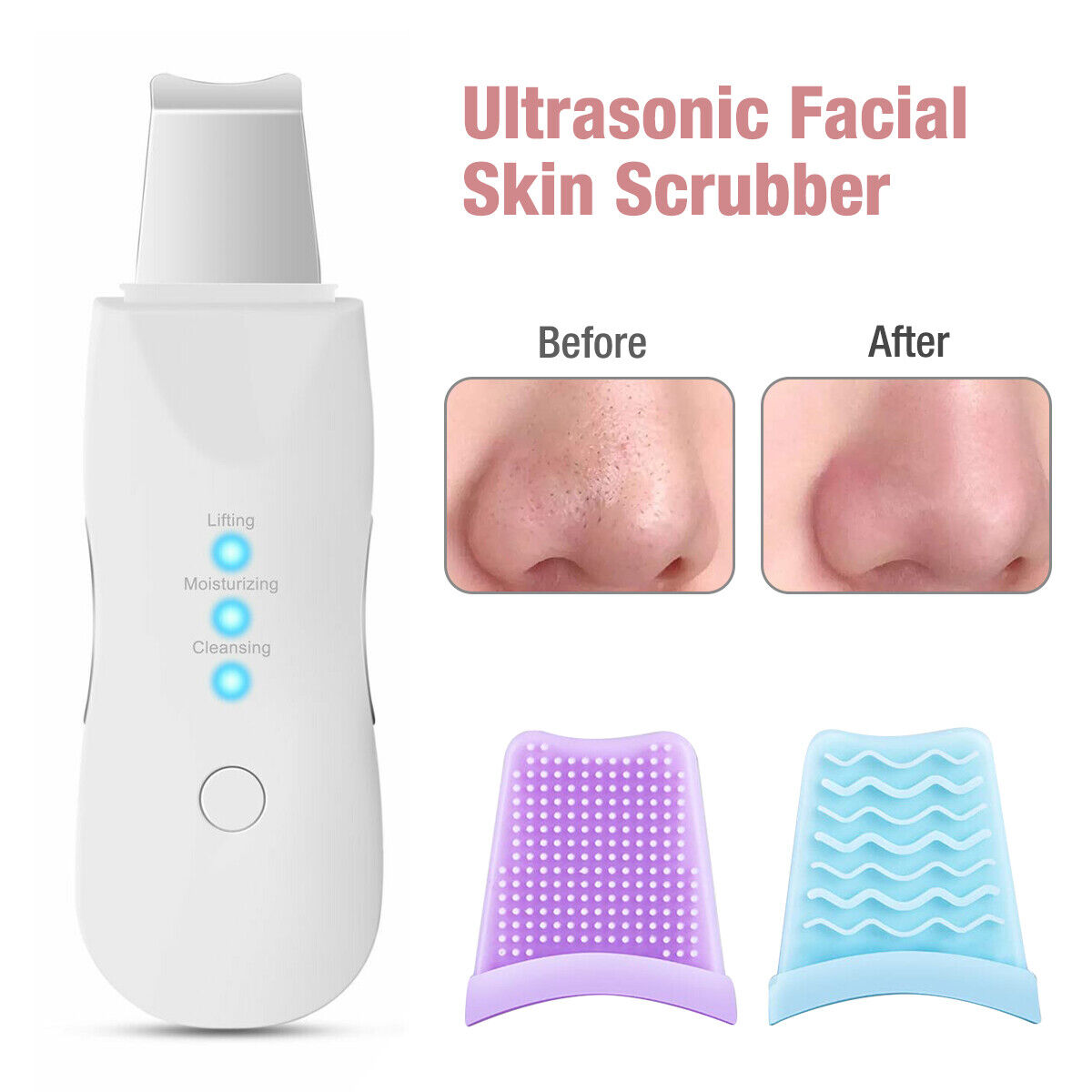 Ultrasonic Skin Scrubber Deep Face Cleaning