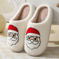 Christmas Home Cartoon Furry Shoes