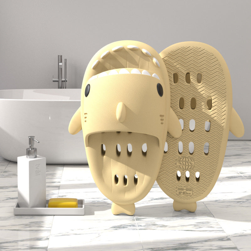 Shark Slippers With Drain Holes Shower Shoes For Women