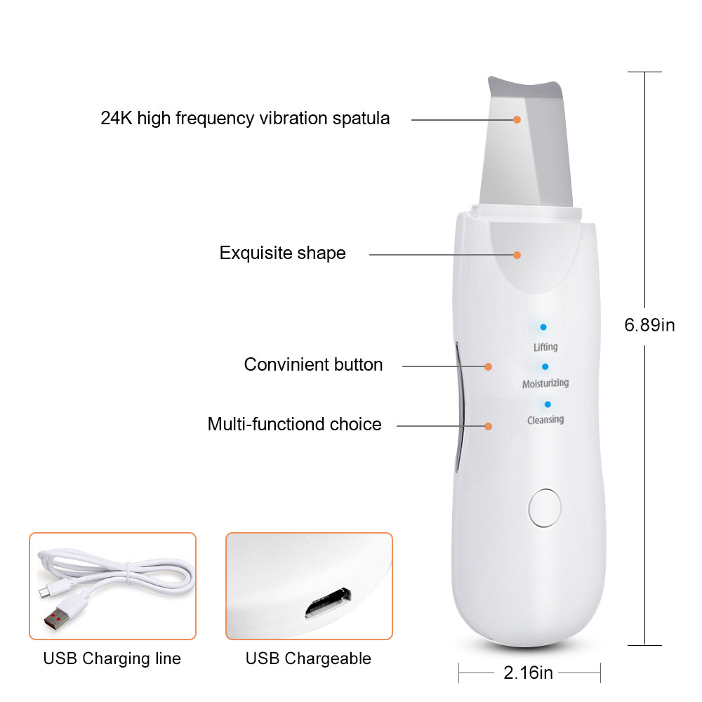 Ultrasonic Skin Scrubber Deep Face Cleaning