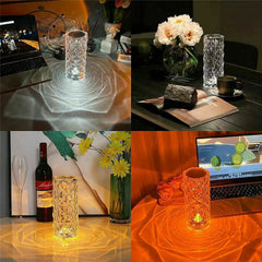 LED Crystal Table Lamp Diamond Rose