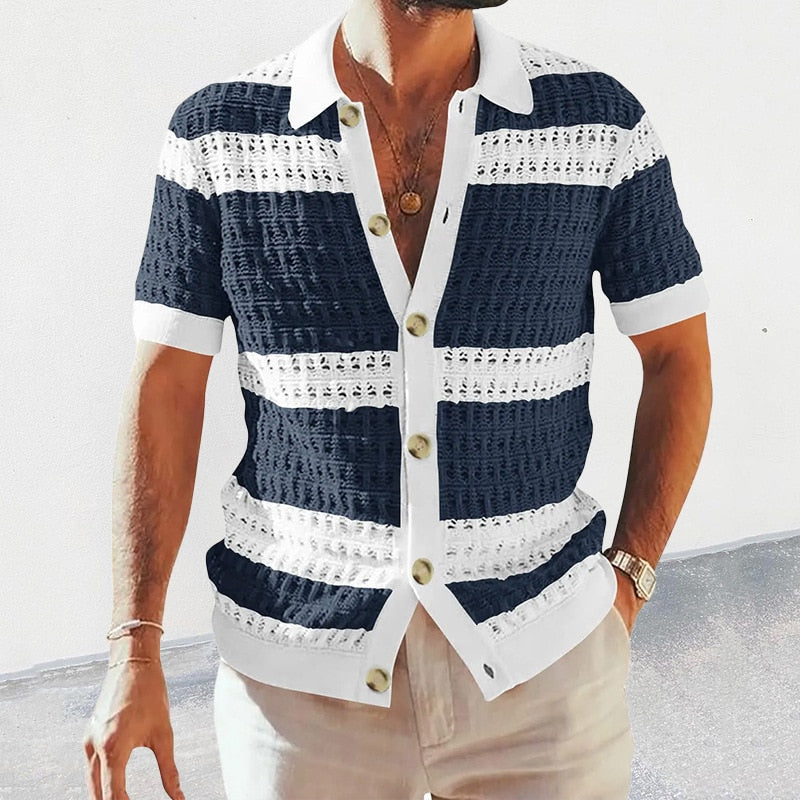 Striped Knitted Cardigan