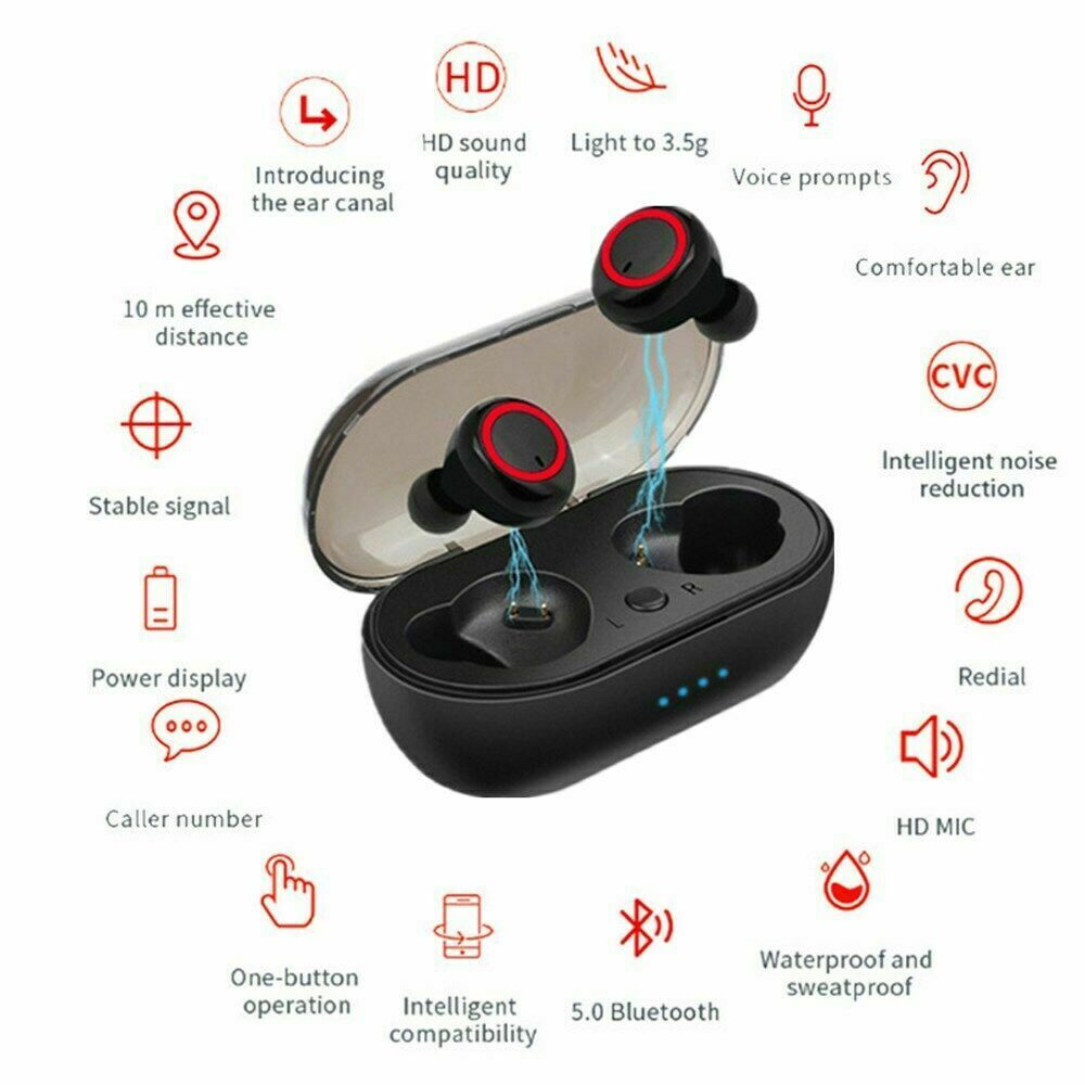 Waterproof Bluetooth 5.0 Wireless Earbuds Headphone