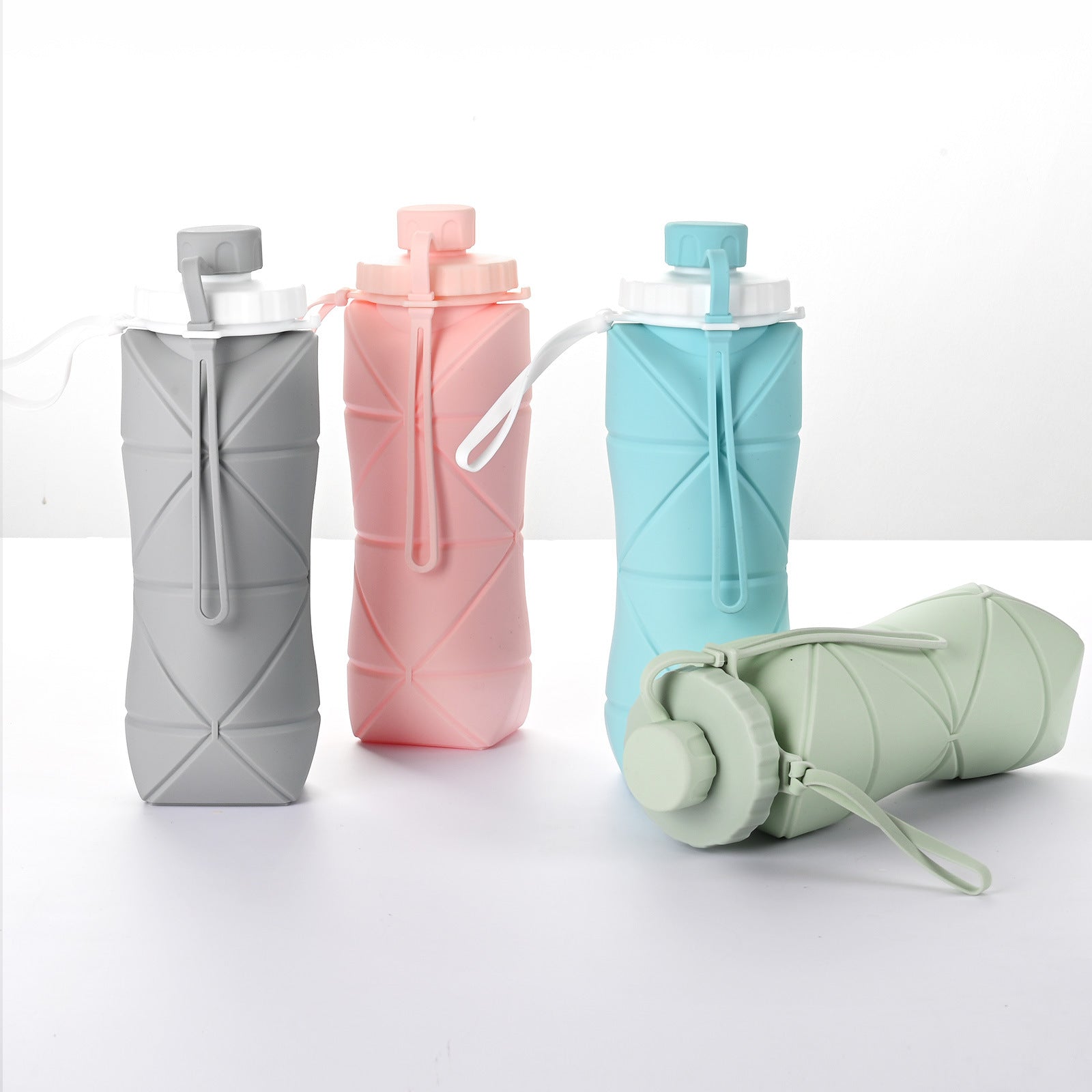 600ml Folding Silicone Water Bottle Sports Water Bottle