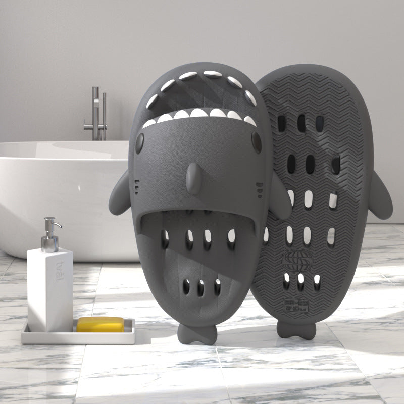 Shark Slippers With Drain Holes Shower Shoes For Women