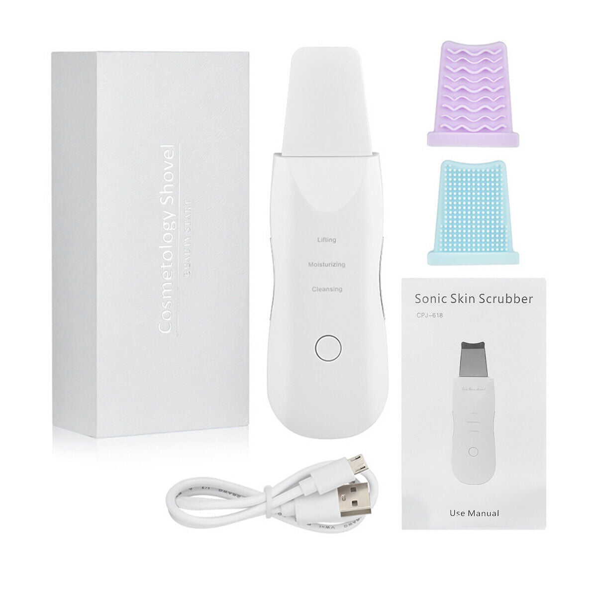 Ultrasonic Skin Scrubber Deep Face Cleaning