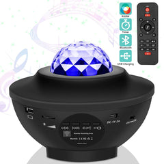 USB LED Star Night Light Music Starry Water