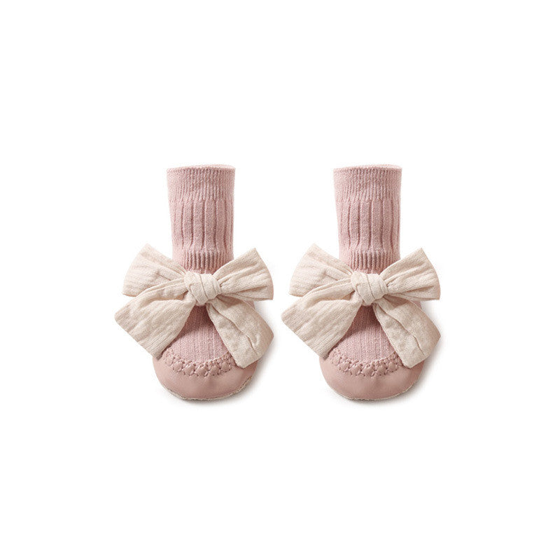 Baby Leather Sole Floor Shoes Socks