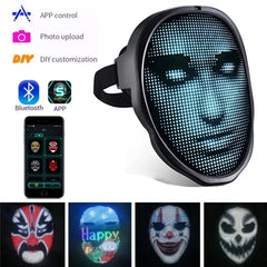 Halloween Face Masks Full Color LED Luminous Mask