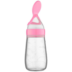 Baby Flat Bottom Silicone Squeeze Rice Cereal Bottle