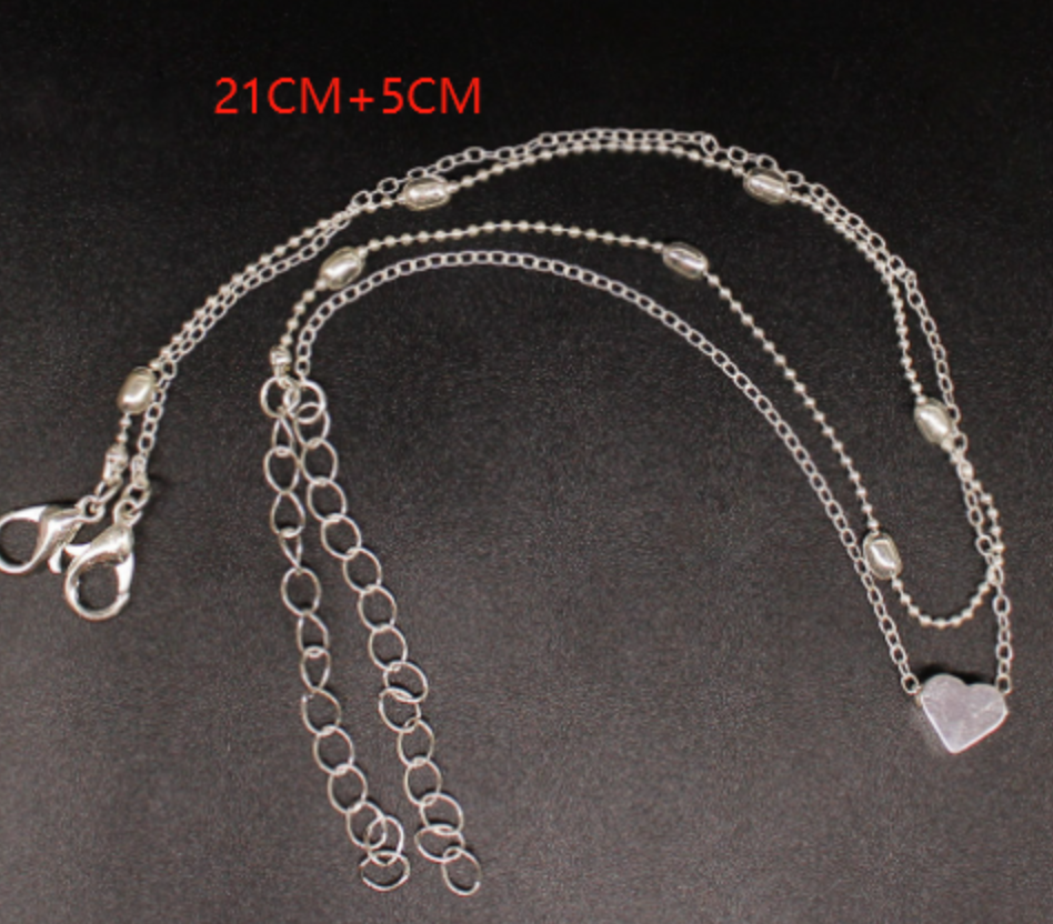 Double-Layered Anklet Retro Beach Ball Chain