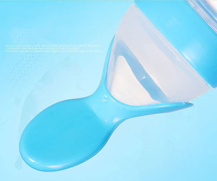 Baby Flat Bottom Silicone Squeeze Rice Cereal Bottle