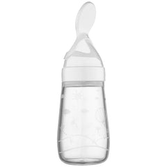 Baby Flat Bottom Silicone Squeeze Rice Cereal Bottle