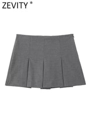 High Waist Wide Pleats Shorts Skirts